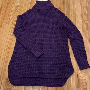 Lofty Stitch Purple Mock Neck Tunic Sweater